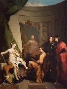 Nicolas Vleughels Apelles Painting Campaspe oil painting on canvas